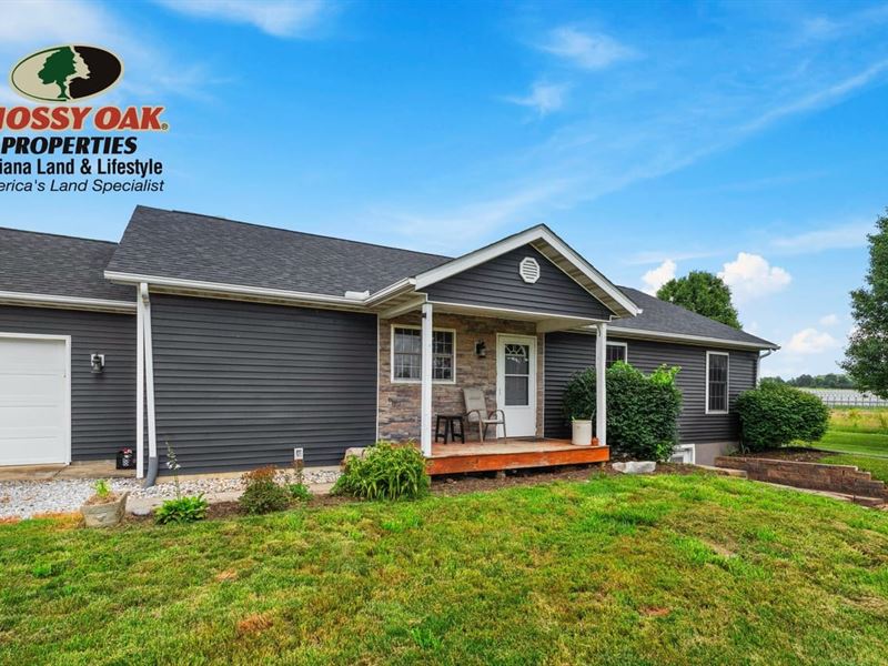 Home for Sale, Pond- 5.35 Ac : Gosport : Monroe County : Indiana