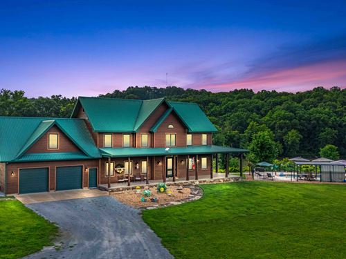 Riverfront Log Cabin Style Home : Tecumseh : Ozark County : Missouri