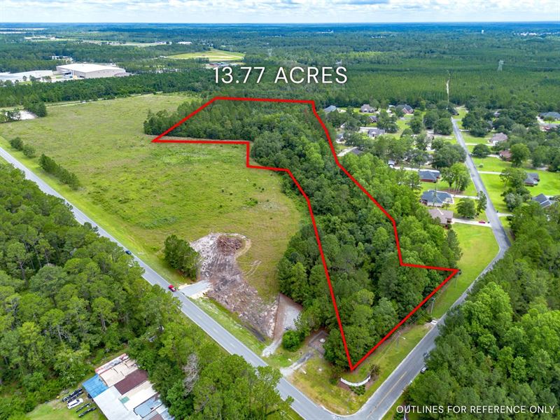 Tract 1, 13.77 Acres, Sunset Blvd : Jesup : Wayne County : Georgia