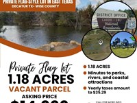 Private Flag-Style Lot : Decatur : Wise County : Texas