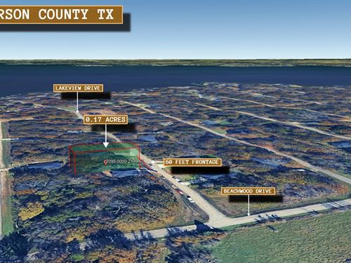 .17 Acre in Trinidad, $400 a Month : Trinidad : Henderson County : Texas