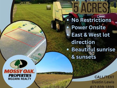 5 Acres North Bolivar : Dunnegan : Polk County : Missouri