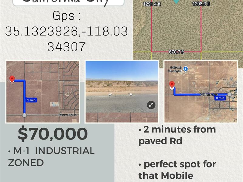 20Acre -Industrial- California City : California City : Kern County : California