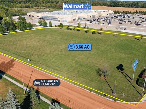 3.66 Acres Walmart Outparcel : Three Rivers : Saint Joseph County : Michigan
