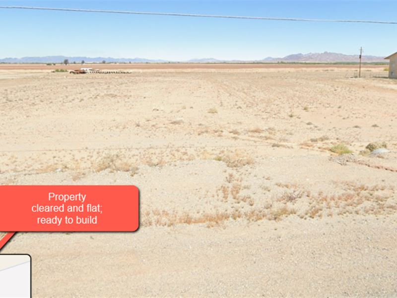 Cleared 3.5 Acre Lot in Cibola, AZ : Cibola : La Paz County : Arizona
