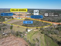 13 Acre Parcel, Dollar General Adj : Ozark : Dale County : Alabama