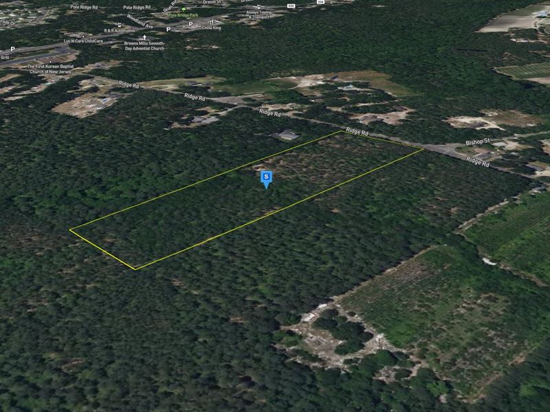 7.03 Acres Burlington County NJ : Browns Mills : Burlington County : New Jersey