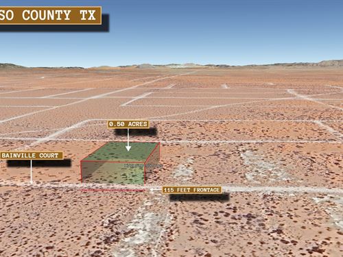 .5 Acre in El Paso, $300/Mo : El Paso : Texas