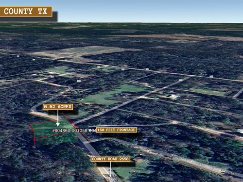 .52 Acre in Cleveland, $375/Mo : Cleveland : Liberty County : Texas