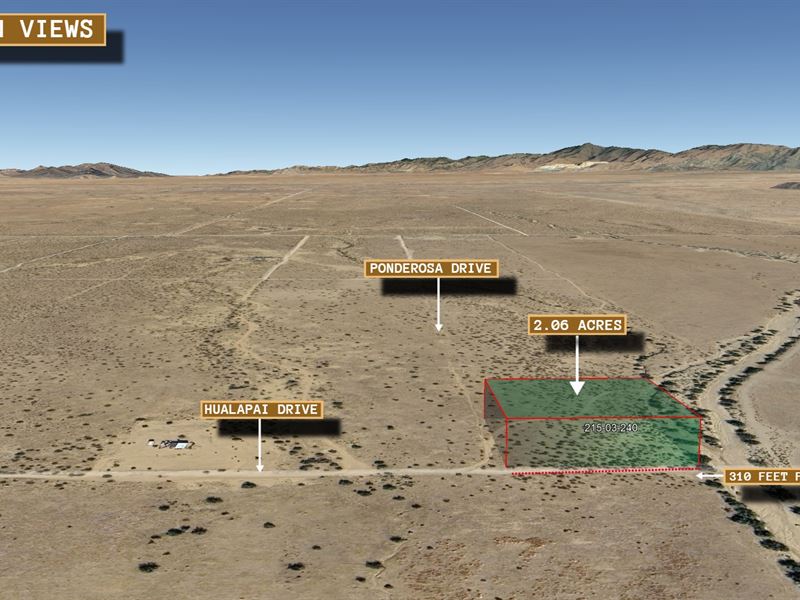 2.06 Acre in Golden Valley, $250/M : Golden Valley : Mohave County : Arizona