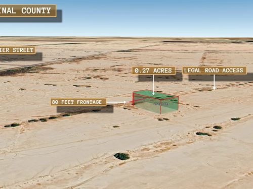 .27 Acre in Eloy, $250/Mo : Eloy : Pinal County : Arizona