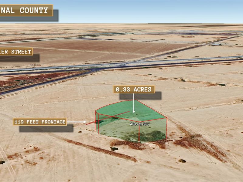 .33 Acre in Eloy, $275/Mo : Eloy : Pinal County : Arizona
