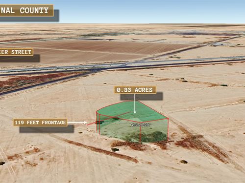 .33 Acre in Eloy, $275/Mo : Eloy : Pinal County : Arizona