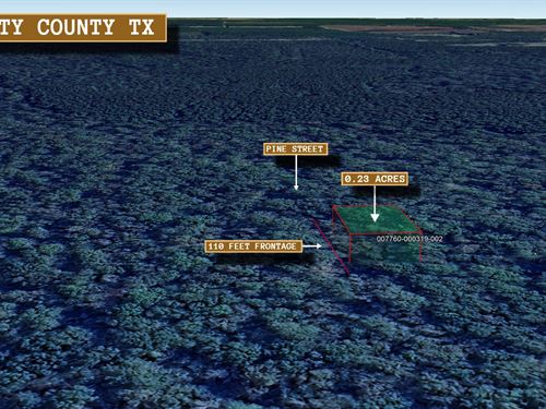 .23 Acre Near Old River Lake, $15 : Cleveland : Liberty County : Texas
