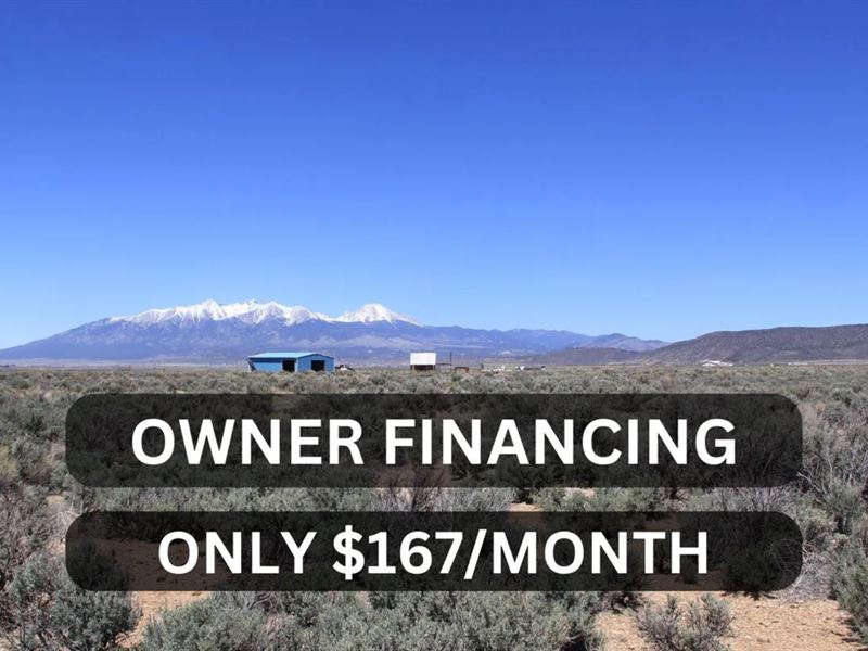 $5/Day, Scenic Mountain Views : Fort Garland : Costilla County : Colorado