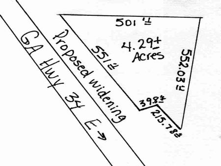 Choice acreage fronting Highway 34 : Sharpsburg : Coweta County : Georgia
