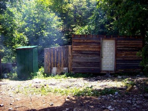 Cabin, Seasonal Creek, Pig Pen : Fremont : Shannon County : Missouri