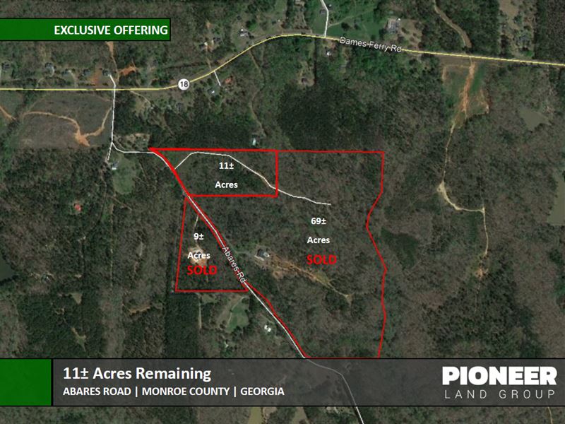 11 Acres Abares Road : Forsyth : Monroe County : Georgia
