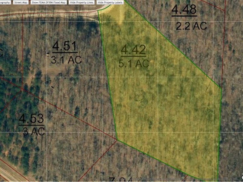 Lot 211 5.0 Ac Lot in Indian Lake : Cedar Grove : Carroll County : Tennessee